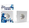 Розетка TOKOV ELECTRIC Pixel, однопостовая, белый