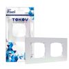 Рамка TOKOV ELECTRIC Pixel, 2-поста, перламутровый
