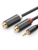 Кабель-переходник (адаптер) Jack 3.5mm(M) 2xRCA(F), 25 см, UGREEN AV109