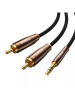 Кабель-переходник (адаптер) Jack 3.5mm(M) 2xRCA(M), 1 м, UGREEN AV170