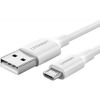 Кабель USB-Micro USB, 2 м, белый, UGREEN US289