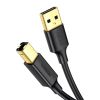 Кабель USB 2.0(Am)-USB 2.0(Bm), 1.5 м, черный, UGREEN US135