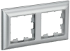 Рамка IEK BRITE РУ-2-Бр, 2-поста, алюминий