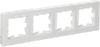 Рамка IEK BRITE РУ-4-Бр, 4-поста, белый