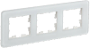 Рамка IEK BRITE РУ-3-2-Бр, 3-поста, белый