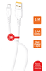 Кабель USB-Micro USB, 1 м, белый, GoPower GP06M