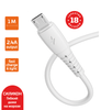 Кабель USB-Micro USB, 1 м, белый, GoPower GP07M