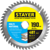 Пильный диск STAYER Multi Material, ⌀190 мм x 30/20 мм по алюминию/пластику