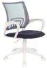 Кресло офисное Бюрократ CH W695NLT, темно-серый/белый