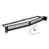 Патч-панель в шкаф 19" 1U, порты: 24, LANMASTER (LAN-PPAR24OK-STP)