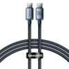 Кабель USB Type-C-USB Type-C, 1.2 м, черный, Baseus Crystal Shine