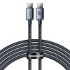 Кабель USB Type-C-USB Type-C, 2 м, черный, Baseus Crystal Shine