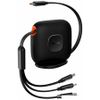 Кабель USB Type-C-Type-C/Lightning/microUSB, 1.7 м, черный, Baseus Traction