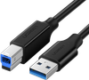 Кабель USB(Am)-USB(Bm), 1 м, черный, UGREEN US210