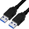 Кабель USB(Am)-USB(Am), 1 м, черный, Greenconnect