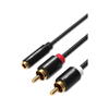 Кабель Jack 3.5mm(F) 2xRCA(M), 1 м, Vention VAB-R01-S