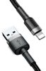 Кабель USB-Lightning 8-pin, 1.5 м, черный/серый, Baseus Cafule