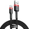 Кабель USB-USB Type-C, 2 м, черный/красный, Baseus Cafule