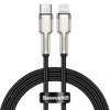 Кабель USB Type-C-Lightning 8-pin, 1 м, черный, Baseus Cafule Series