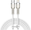 Кабель USB Type-C-Lightning 8-pin, 1 м, белый, Baseus Cafule Series