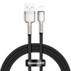 Кабель USB-Lightning 8-pin, 25 см, черный, Baseus Cafule Series
