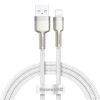 Кабель USB-Lightning 8-pin, 1 м, белый, Baseus Cafule Series