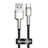 Кабель USB-USB Type-C, 25 см, черный, Baseus Cafule Series