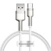 Кабель USB-USB Type-C, 1 м, белый, Baseus Cafule Series