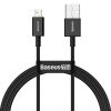 Кабель USB-Lightning 8-pin, 2 м, черный, Baseus Superior Series