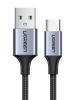 Кабель USB-USB Type-C, 50 см, черный, UGREEN US288