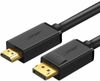 Кабель-переходник (адаптер) DisplayPort(20M)-HDMI(19M), v1.4/1.4, 1 м, UGREEN DP101 (10238)