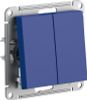 Выключатель самовозвратный Systeme Electric AtlasDesign, 2кл., аквамарин
