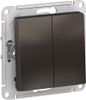 Выключатель самовозвратный Systeme Electric AtlasDesign, 2кл., мокко