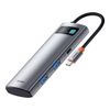 Док-станция Baseus Metal Gleam 7-in-1 Multifunctional Type-C HUB Docking Station, серебристый (WKWG020113)