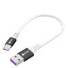 Кабель USB-USB Type-C, 50 см, черный/белый, Greenconnect (GCR-53655)