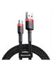 Кабель USB-Micro USB, 1 м, черный/красный, Baseus Cafule (CAMKLF-B91)