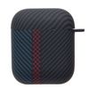 Чехол Luxo для кейса Apple AirPods/AirPods 2, черный/синий (231002)