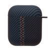 Чехол Luxo для кейса Apple AirPods/AirPods 2, черный/синий (231003)
