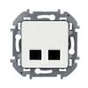 Розетка RJ-45+RJ-45 скрытый монтаж, Legrand Inspiria