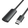 Кабель-удлинитель USB(Am)-USB(Af), 10 м, черный, Vention