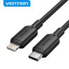 Кабель USB Type-C-Lightning 8-pin, 1 м, черный, Vention (LAKBF)