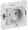 Розетка IEK SKANDY SK-R04S, однопостовая, серебристый