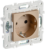 Розетка IEK SKANDY SK-R06Sa, однопостовая, песочный