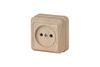 Розетка intro Quadro 2-201-11, однопостовая, сосна