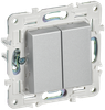 Выключатель IEK SKANDY SK-V04S, 2кл., серебристый