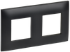 Рамка IEK SKANDY SK-F02Bl, 2-поста, черный