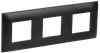 Рамка IEK SKANDY SK-F03Bl, 3-поста, черный