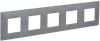 Рамка IEK SKANDY SK-F05Gr, 5-постов, серый