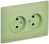 Розетка IEK SKANDY SK-R09M, 2-х постовая, мятный