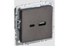 Розетка IEK Brite РЮ11-1-БрТБ (BR-U22-018-K45)